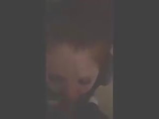 Red Head Gags on Black johnson and Swallows the Nut: porn video 3d
